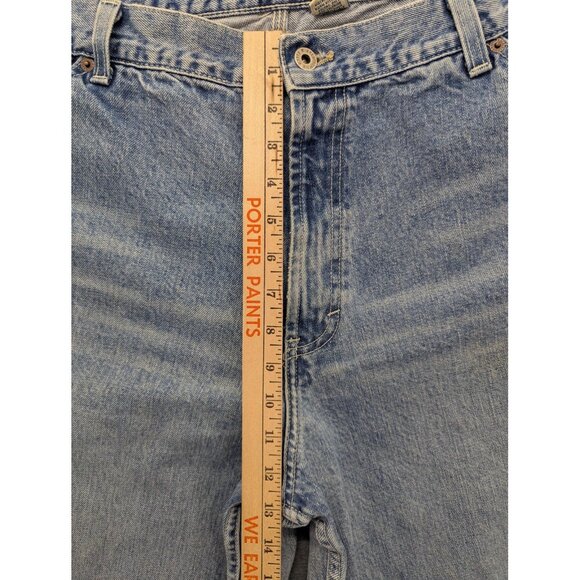 Vintage Abercrombie & Fitch Jeans Mens 38R Blue Denim Carpenter Workwear USA 90s - Picture 5 of 13